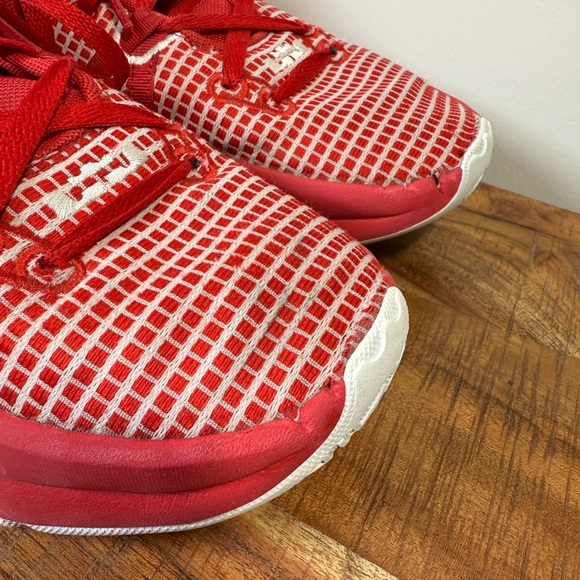Nike Red and White Lebron Witness Sneakers, Men’s 8.5 - Picture 2 of 12